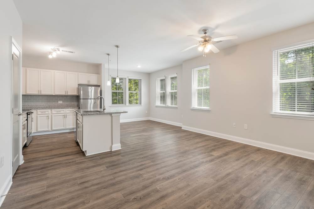 Spacious and well-lit apartment with wood style flooring at Charthouse at James Island in Charleston, South Carolina