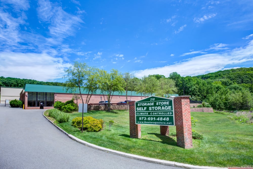 Entrance sign at The Storage Store in Andover, New Jersey