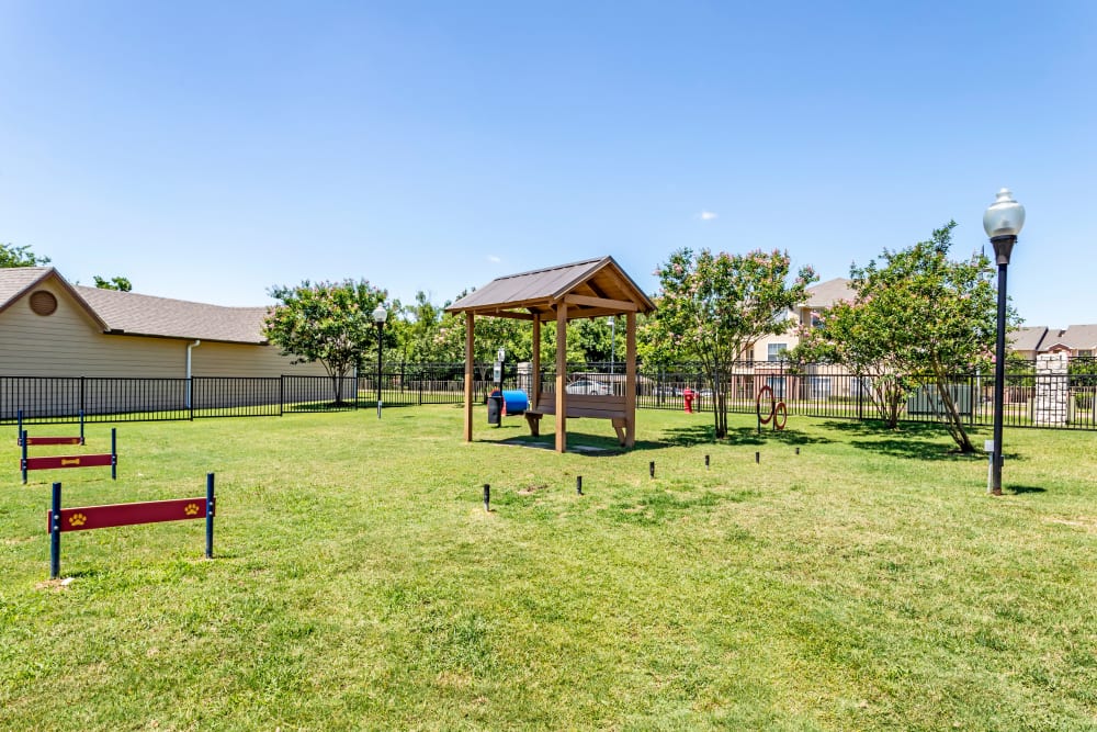 Dog park at Park Hudson Place in Bryan, Texas
