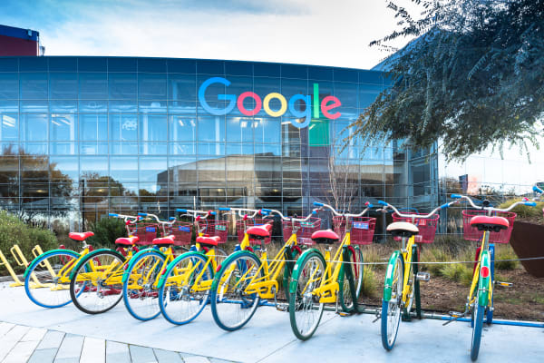 Google campus near Palo Alto Plaza in Mountain View, California