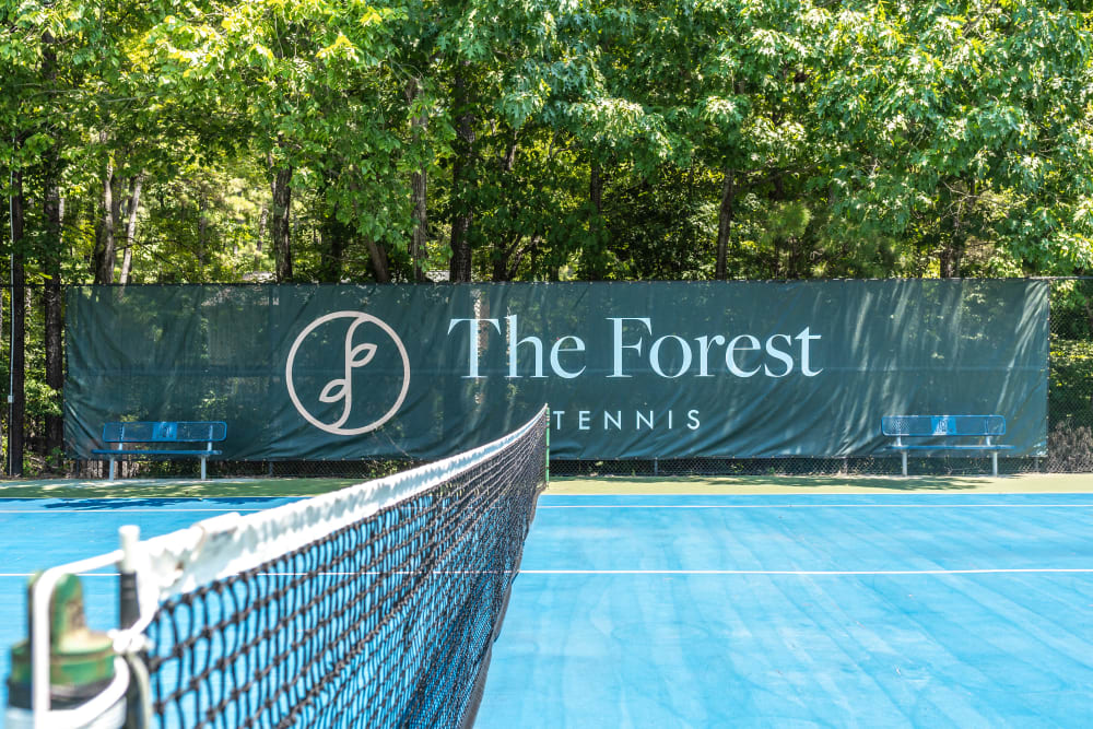 Tennis courts at The Forest in Durham, North Carolina