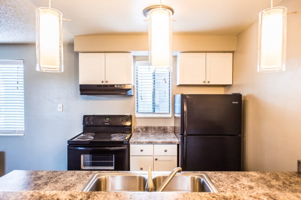 Our apartments in Denver, Colorado, showcase a modern kitchen