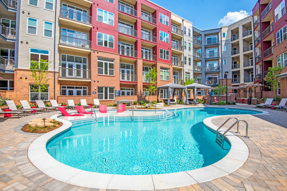 Beautiful pool and deck at Mercury NoDa in Charlotte, North Carolina