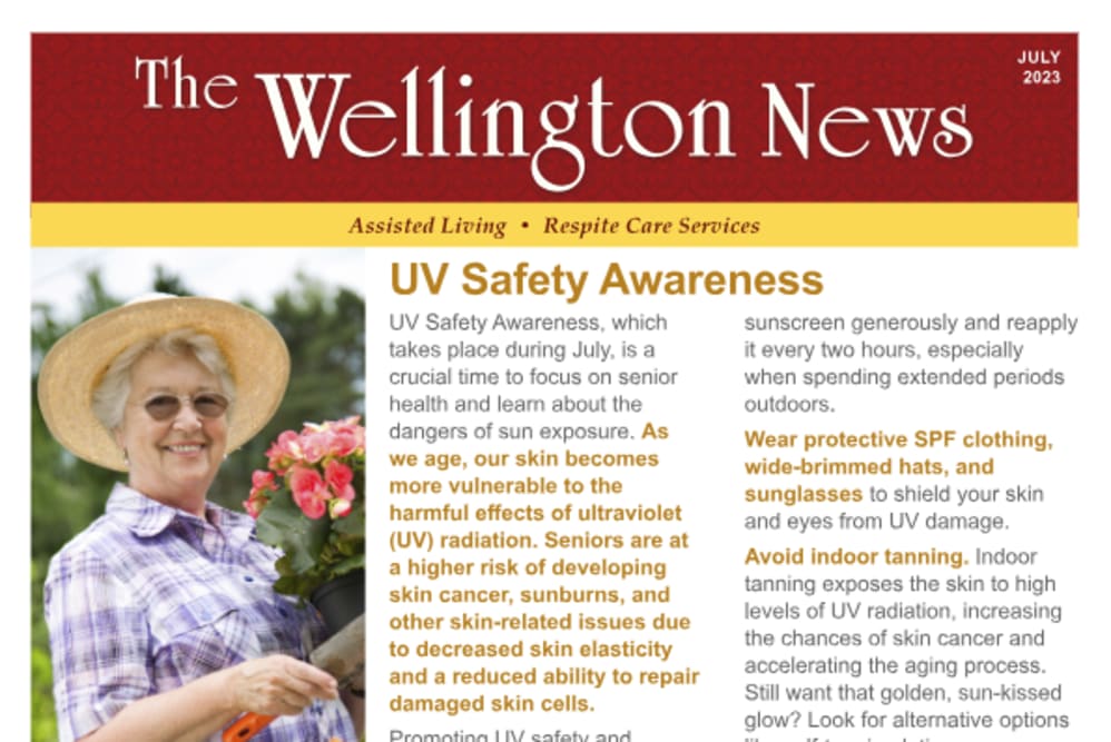 July 2023 Newsletter at Wellington Place at Biron in Wisconsin Rapids, Wisconsin