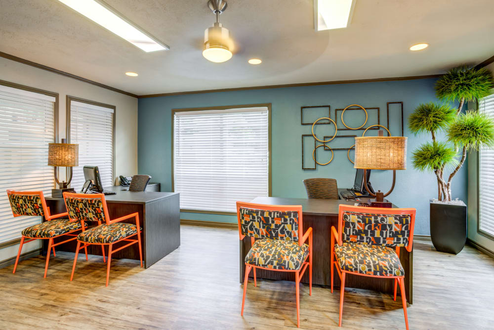 Resident clubhouse interior at Riverstone Apartments in Bryan, Texas