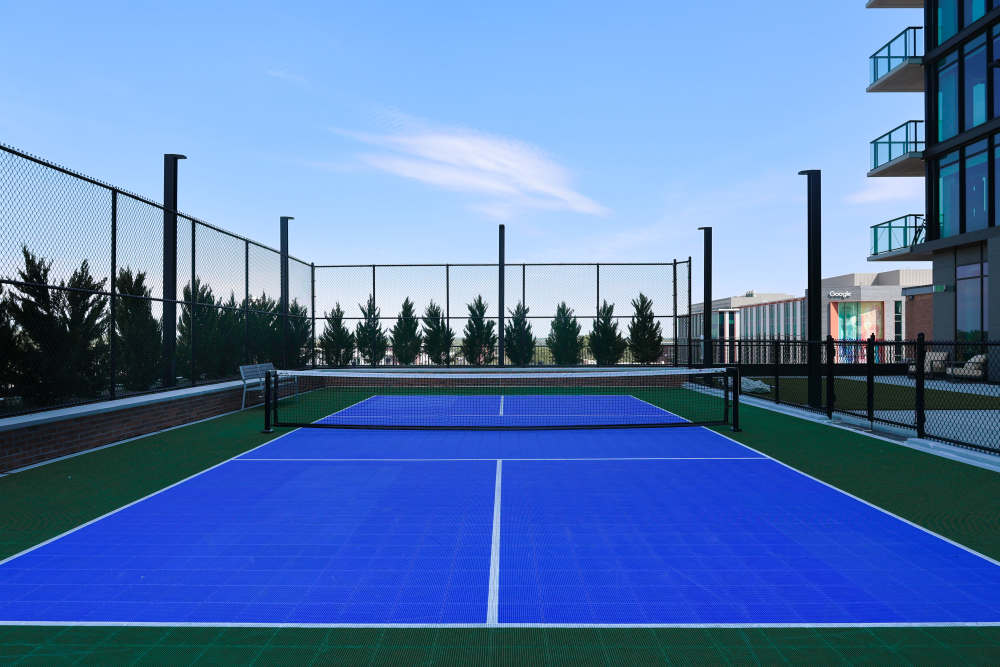 Pickleball court at The Novus Apartments in Durham, North Carolina