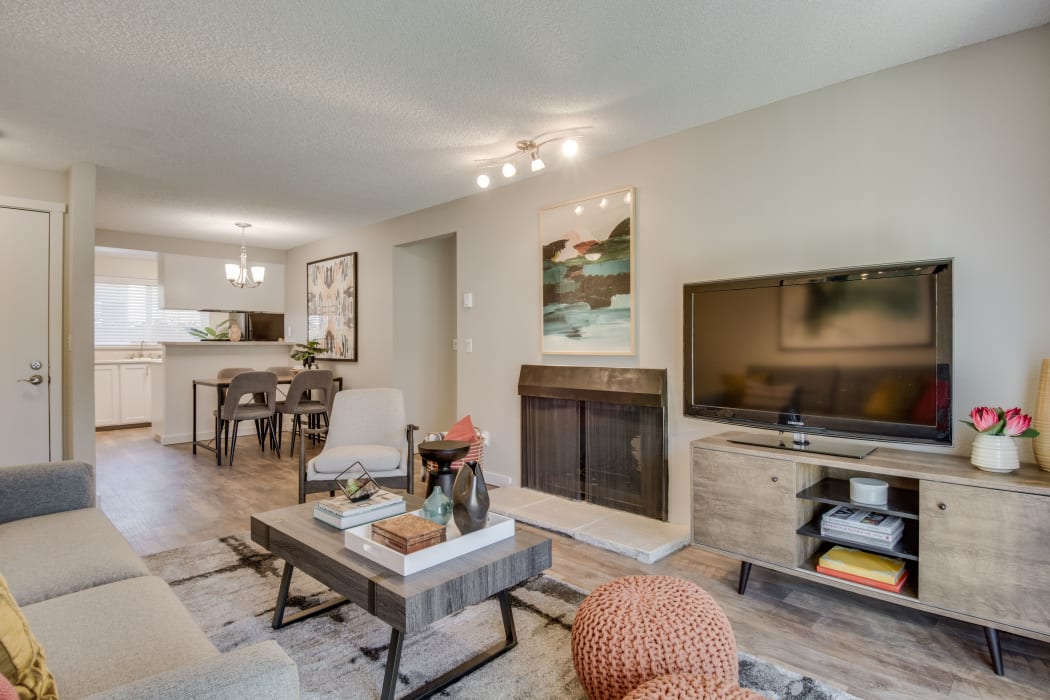 Spacious Living Room at Copperstone Apartment Homes in Everett, Washington