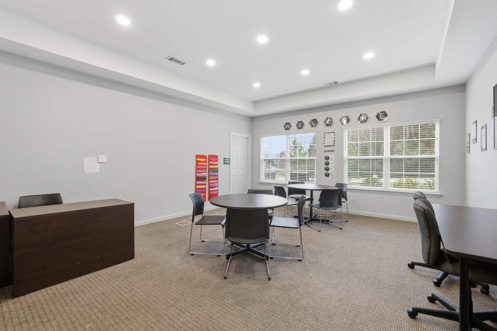 Modern workspace at Flats At Sam Lane in Ringgold, Georgia