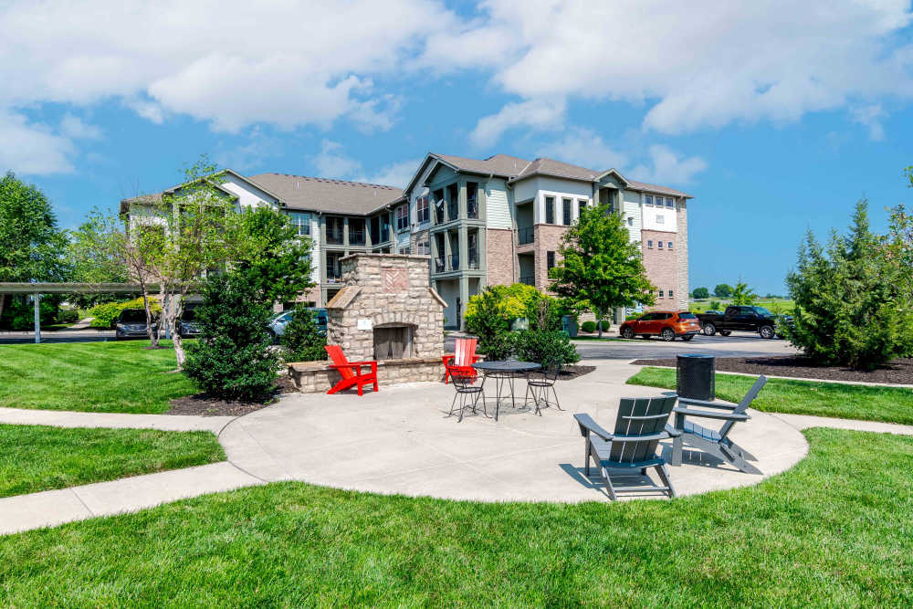 Open outdoor area at Boulders at Overland Park Apartments in Overland Park, KS