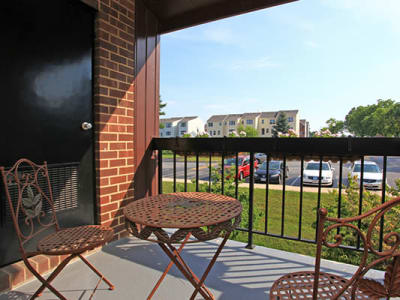 Our unique apartments offer a private balcony at Carriage Hill Apartment Homes