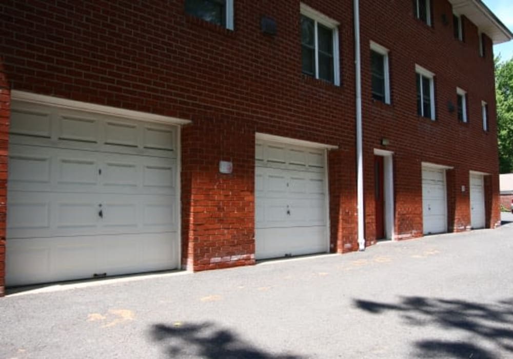 Garage parking at Royal Court Apartments in River Edge, New Jersey