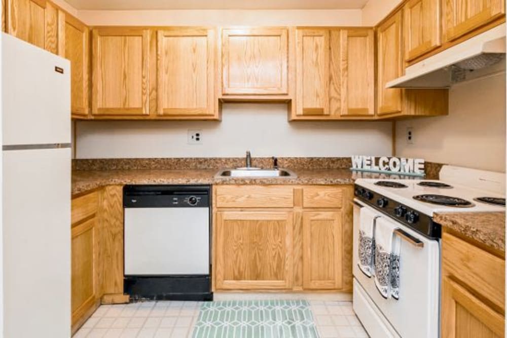 Beautiful kitchen at Lincoln Park Apartments & Townhomes in West Lawn, PA