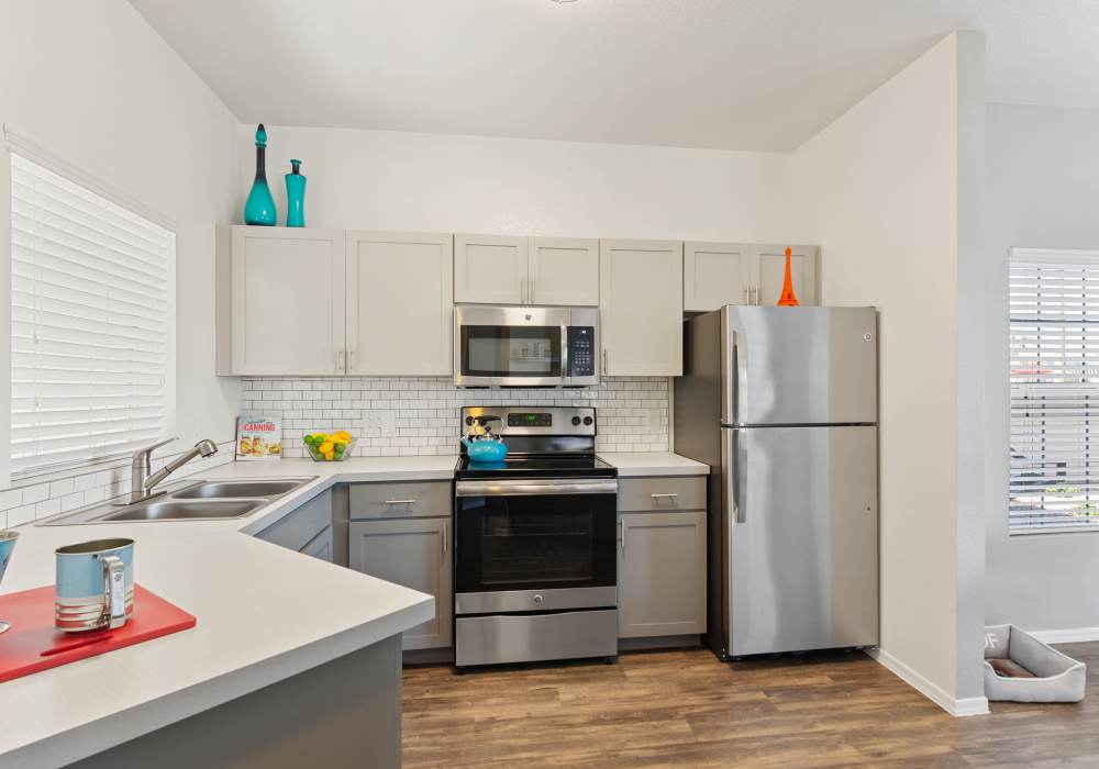 Model kitchen at Luxe @ Ocotillo in Chandler, Arizona