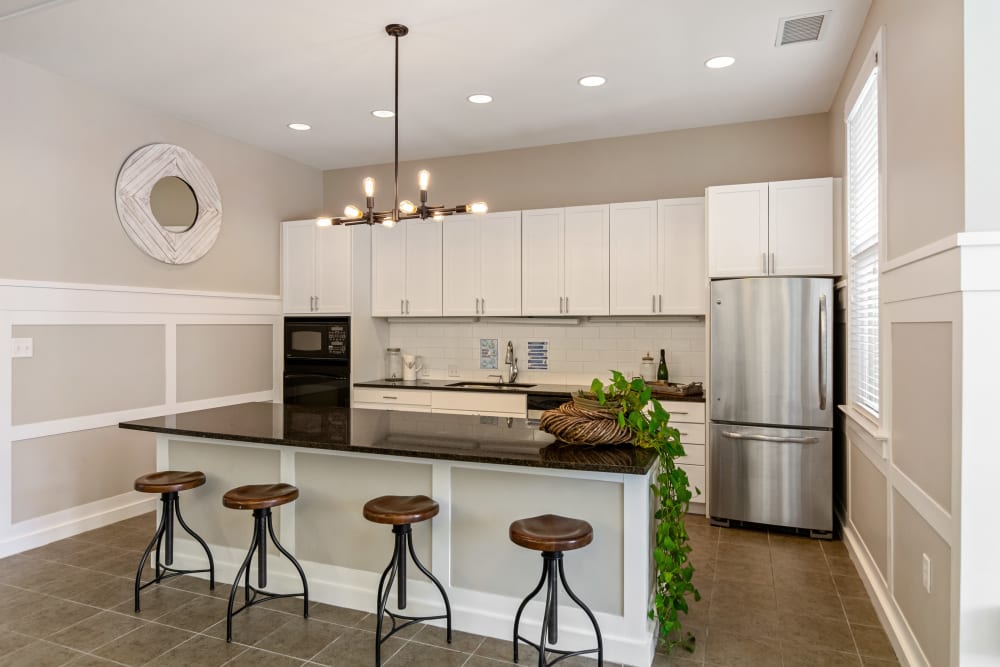 Clubhouse kitchen at Cottage Trails at Culpepper Landing in Chesapeake, Virginia