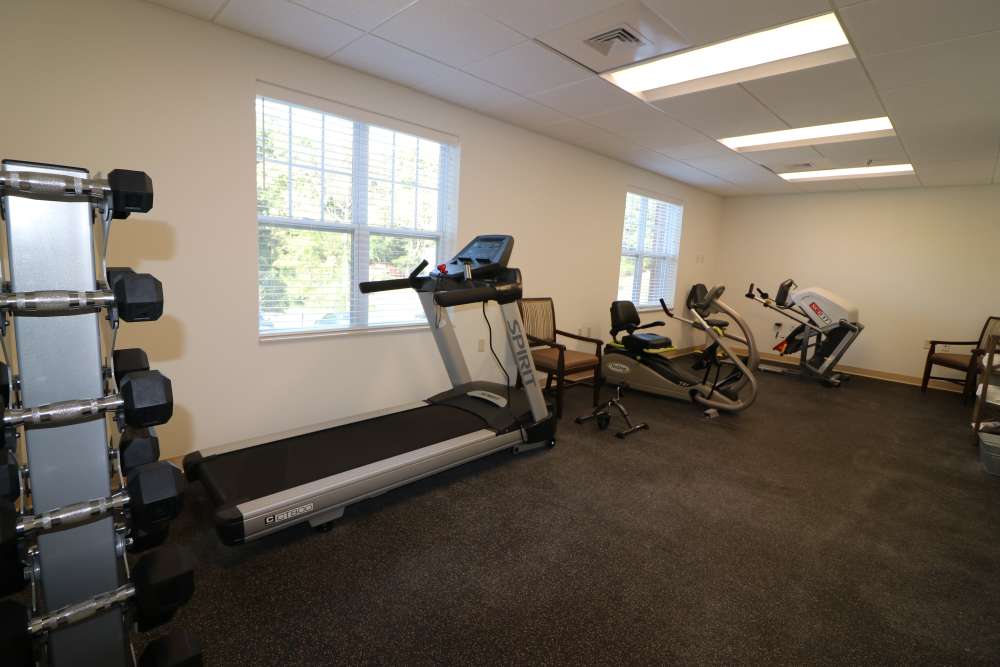Community gym at The Harmony Collection at Roanoke - Assisted Living in Roanoke, Virginia