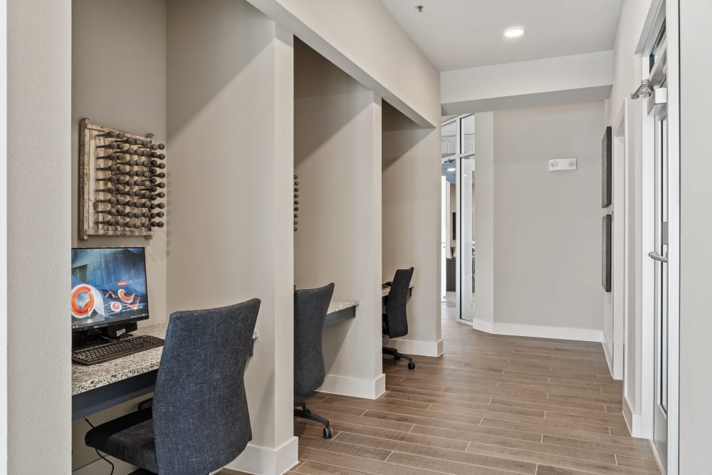 Computer access at community center at The Gates at Meadow Place in Willow Park, Texas