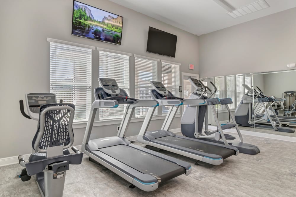 Treadmills in the fitness center at Lakeline at Bartram Park in Jacksonville, Florida