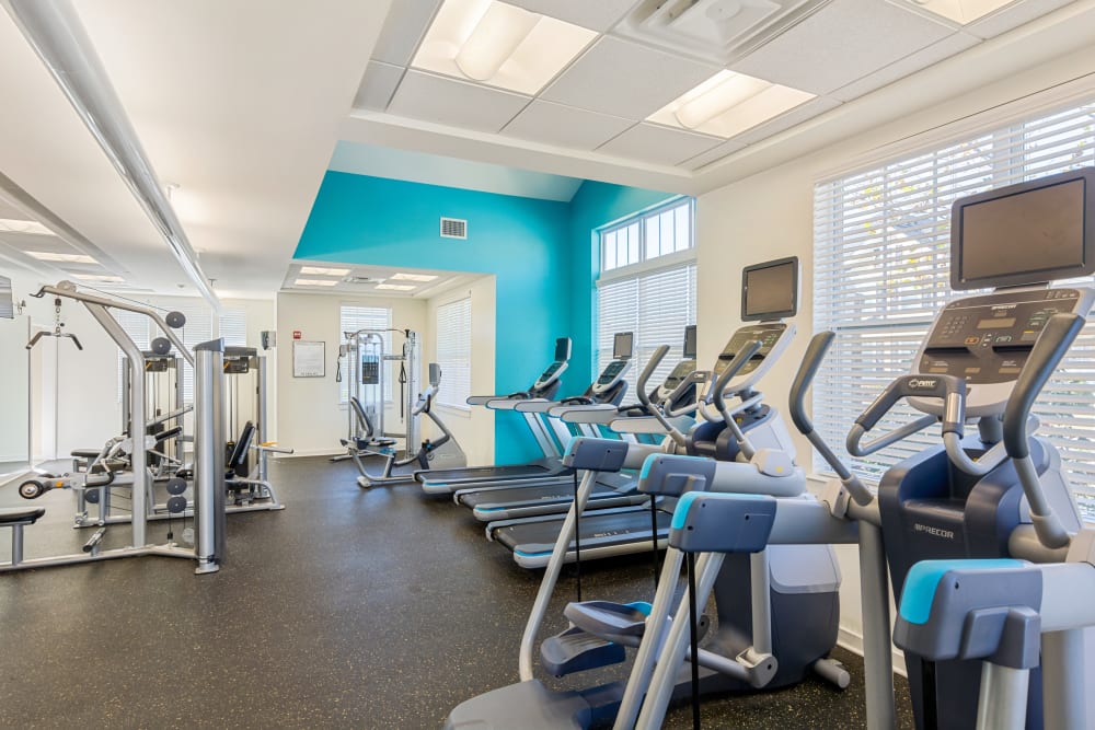 On-site fitness center at Cottage Trails at Culpepper Landing in Chesapeake, Virginia