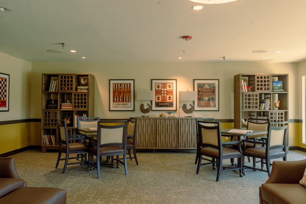 A cozy community room at Park Visalia in Visalia, California