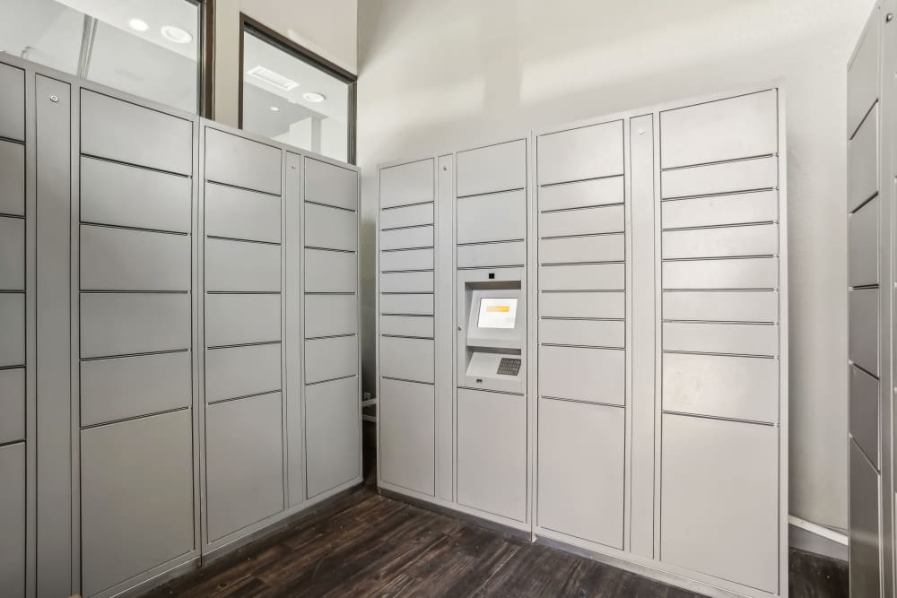 Lockers at Halston in Dallas, Texas