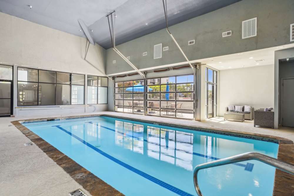 Indoor pool area at Halston in Dallas, Texas