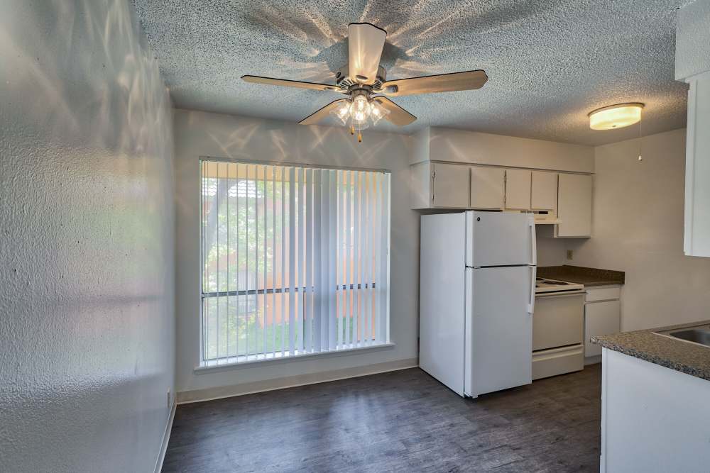 Kitchen with refrigerator at Camino Real in El Paso. TX