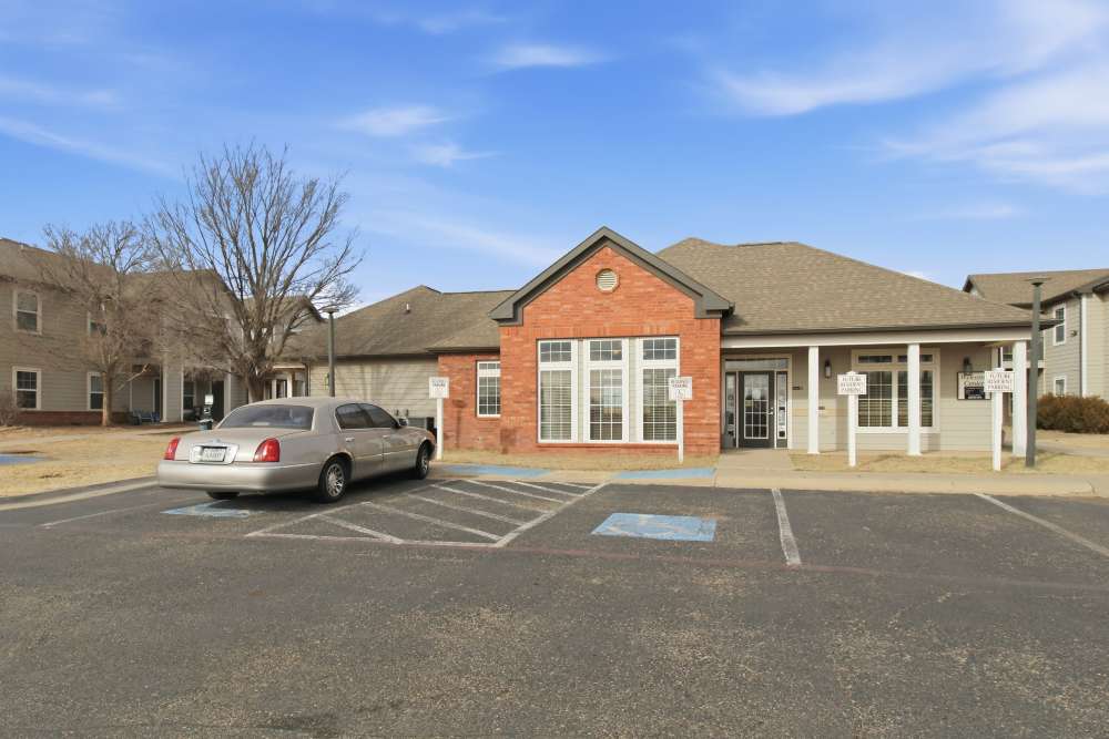 Parking space at Avalon Park in Brownfield, Texas