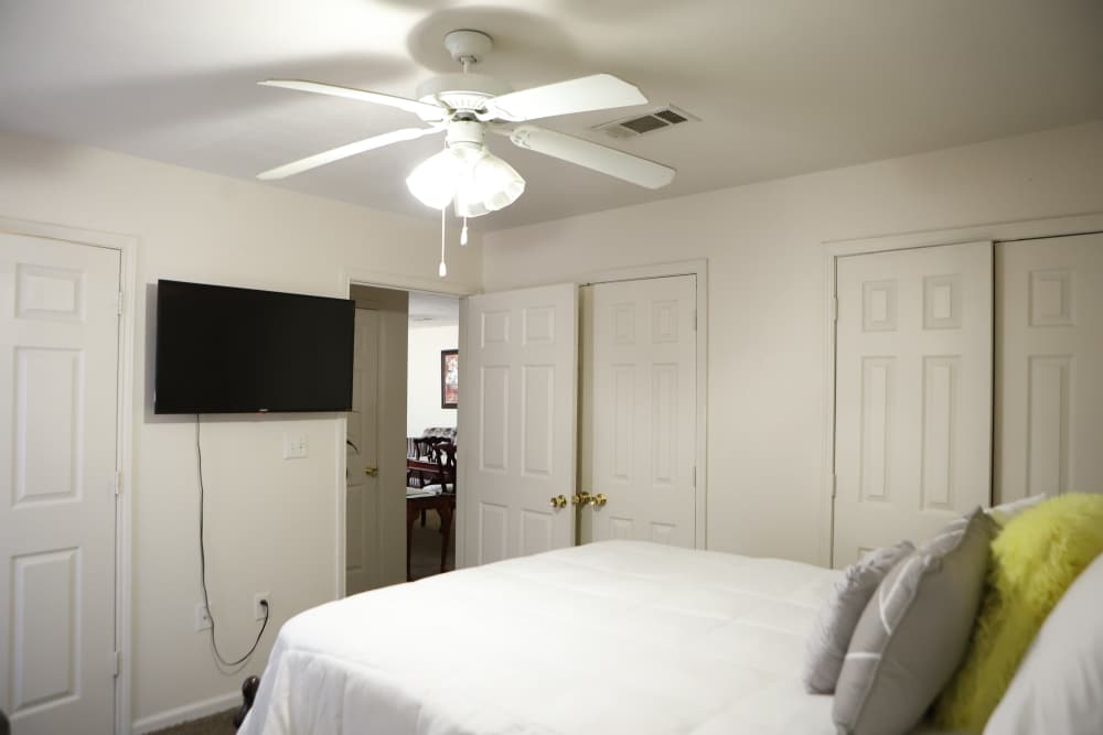 Bedroom with a TV at Arrington Estates of Clarksdale in Clarksdale, Mississippi