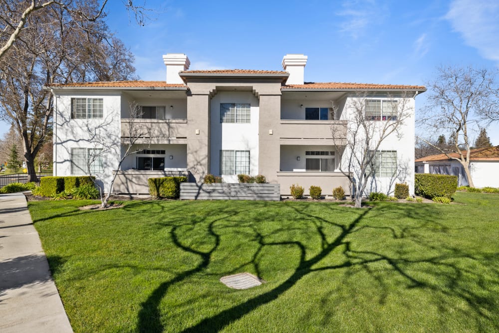 Beautiful front view of an apartment at  Terra at Portola Park in Livermore, California