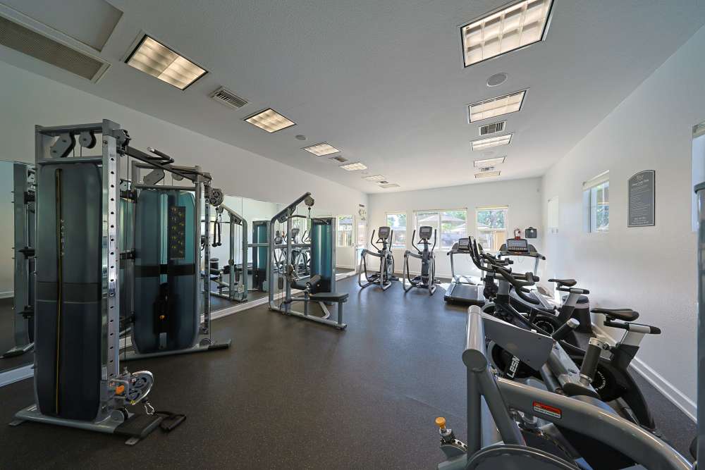 A fitness center at Allure at Camarillo in Camarillo, California  