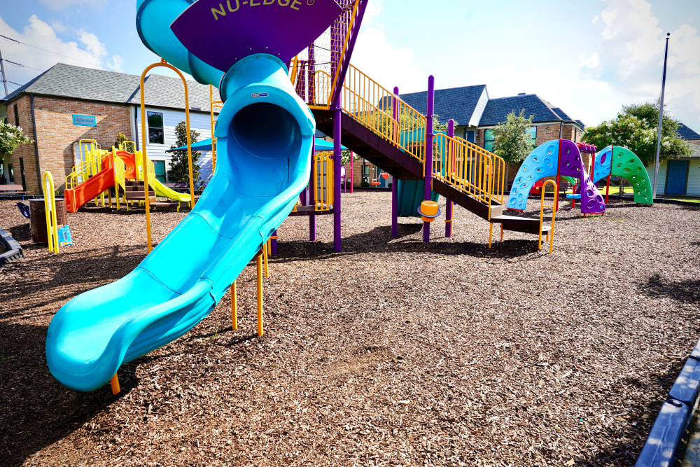 Huge slide for kids at the playground at The Mayfair Apartment Homes in New Orleans, Louisiana