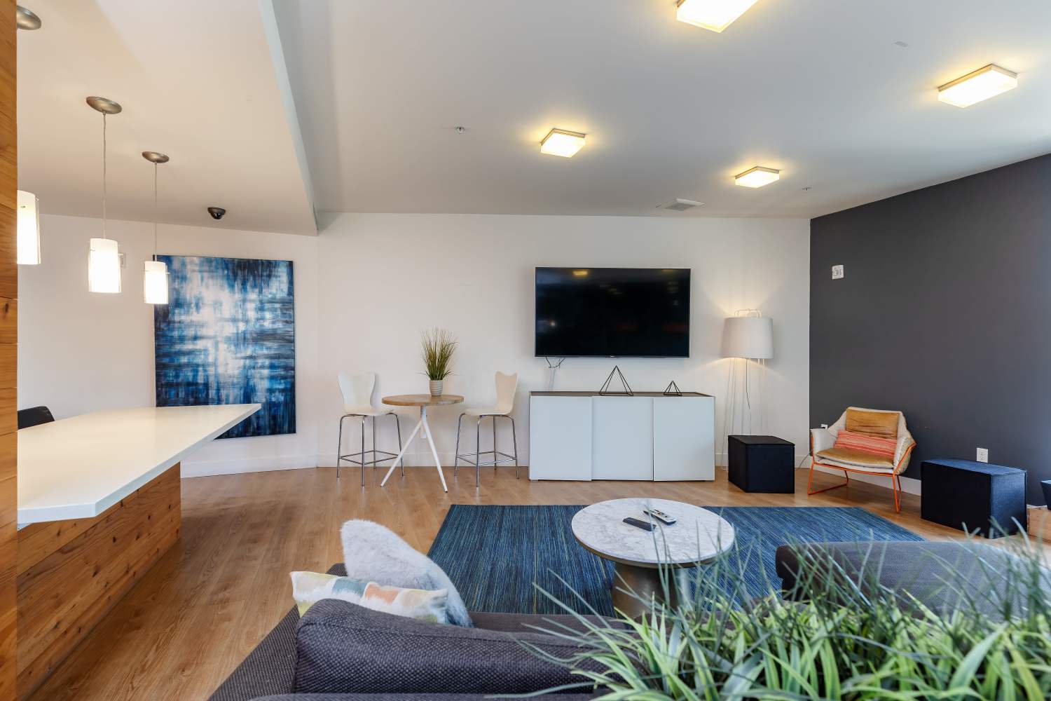 Lounge area at The Union in Portland, Oregon  