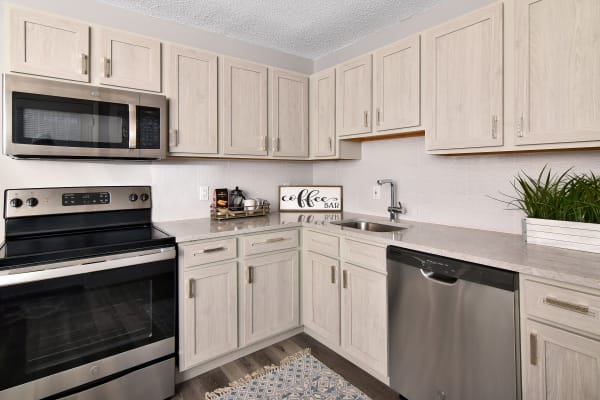 Kitchen interior at Encore 99 in East Haven, Connecticut
