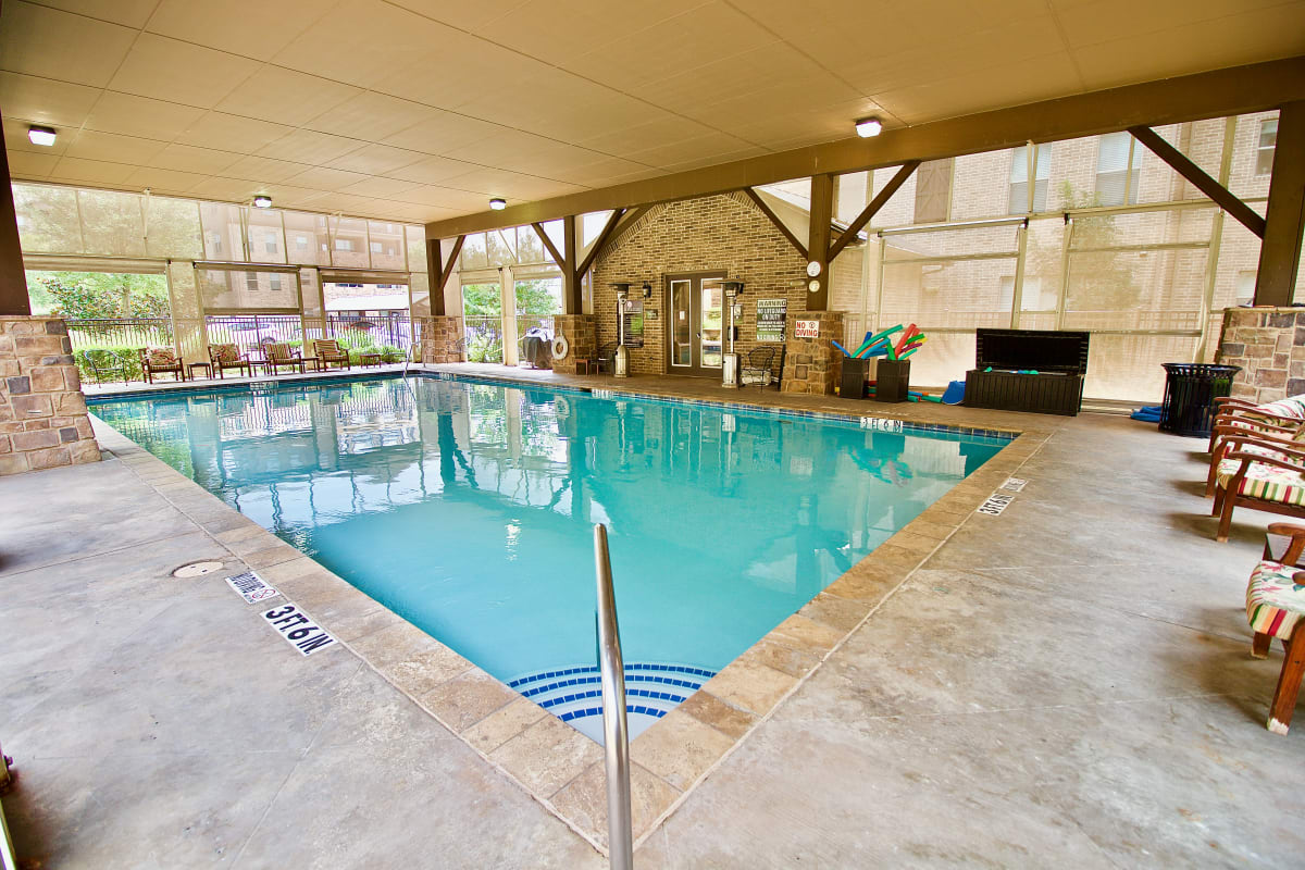 The swimming pool at Watercrest at Mansfield in Mansfield, Texas.