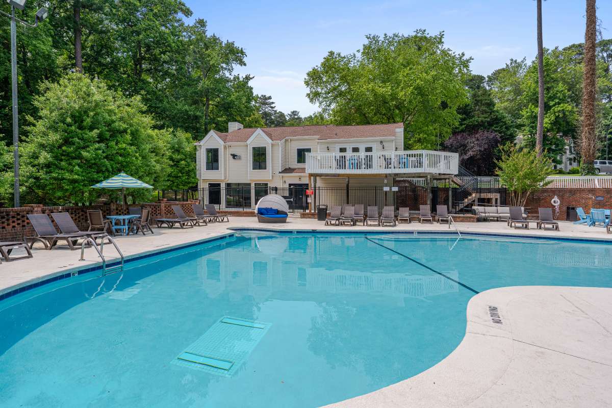 Sparkling pool at Lake Lynn Reserve Apartments, Raleigh, North Carolina