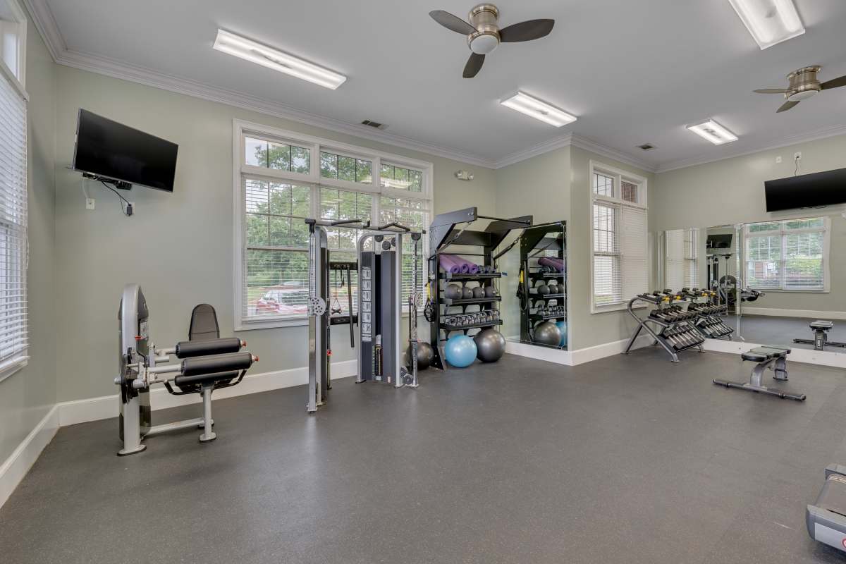 Fitness studio at Kildaire Reserve Apartments, Cary, North Carolina