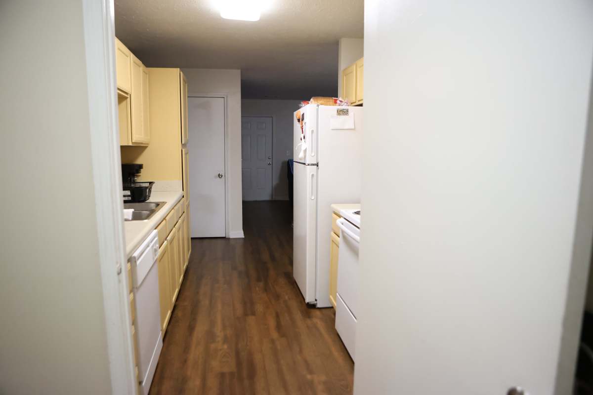 apartment kitchen at Chapel Estates I in Jackson, Mississippi