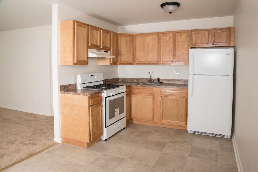 Spacious kitchen at Presidential Court in Runnemede, New Jersey