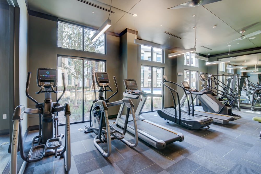 Spacious gym at The Abbey at Northpoint in Spring, Texas