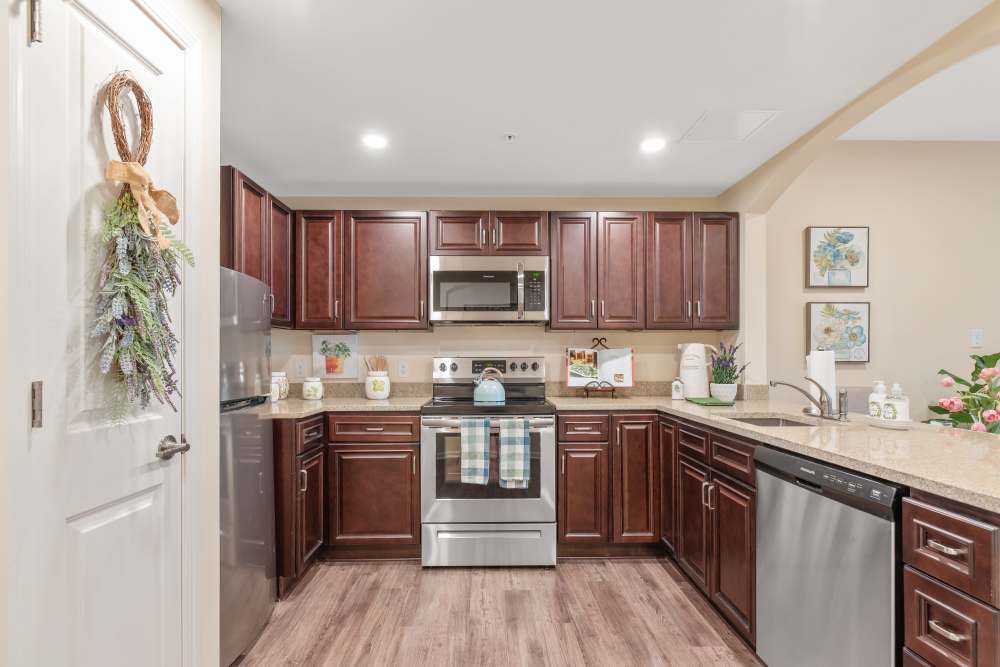 Modern Apartment kitchen at Harmony at Greensboro in Greensboro, North Carolina