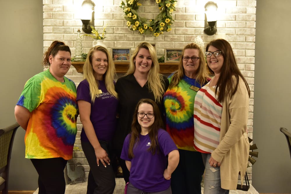 Staff members at Reflections at Garden Place in Columbia, Illinois. 