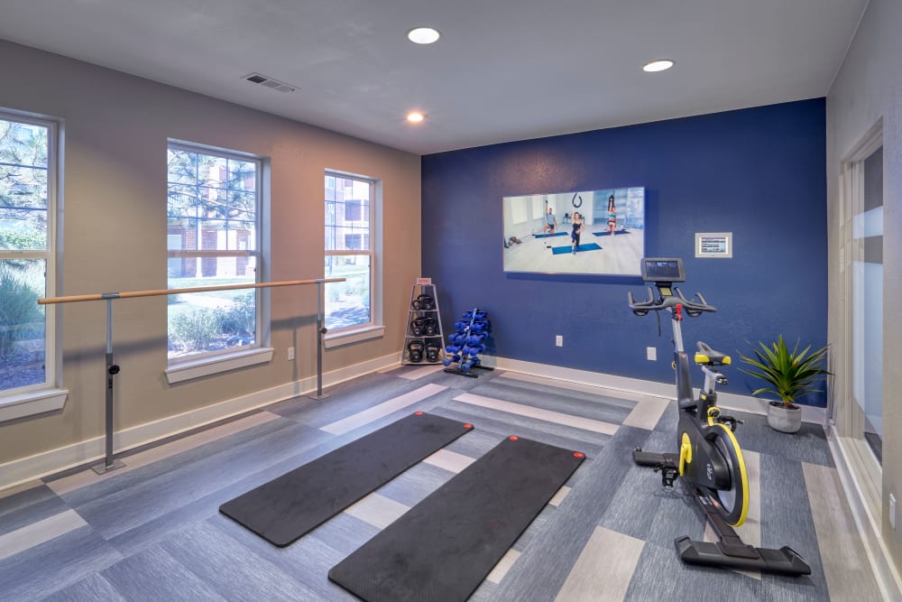 Fitness center with plenty of individual workout stations at Bear Valley Park in Denver, Colorado