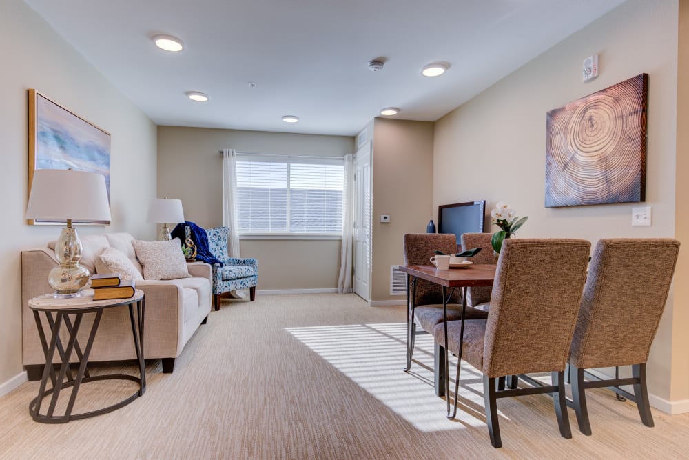 A resident apartment at Juniper Springs Senior Living in Redmond, Oregon. 