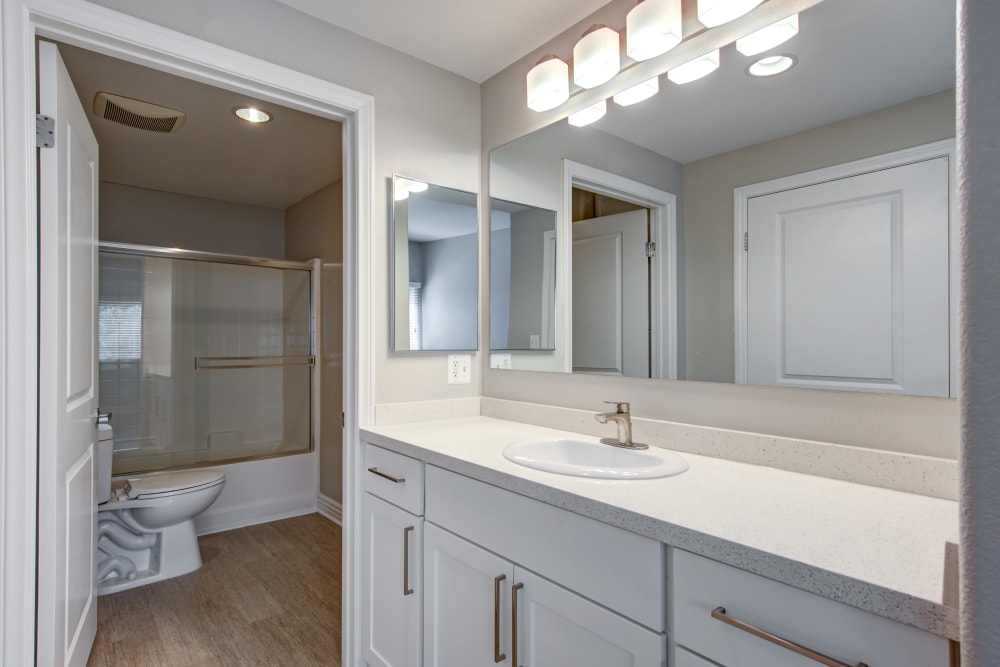 Beautiful bathroom at Avana North Hollywood Apartments in North Hollywood, CA