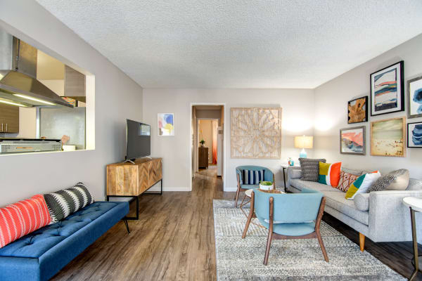 A spacious living room that is great for entertaining at Villas at Carlsbad in Carlsbad, CA