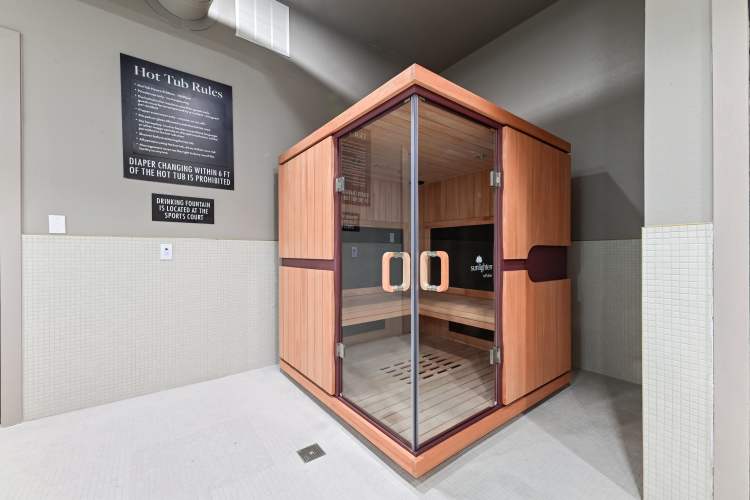 Sauna at Watermere at Firewheel in Garland, Texas