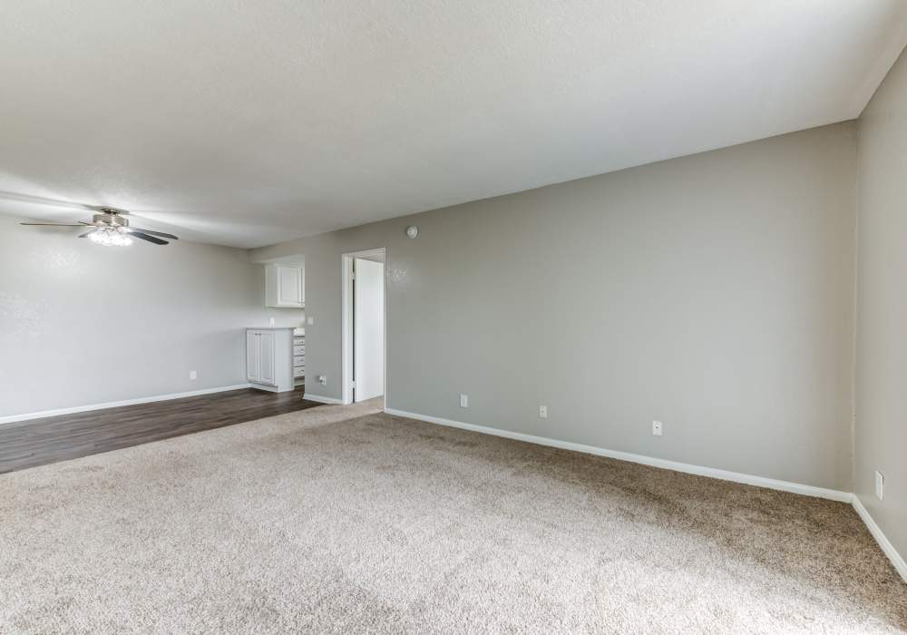 Spacious living room at Legacy at Westglen in Glendale, California, 