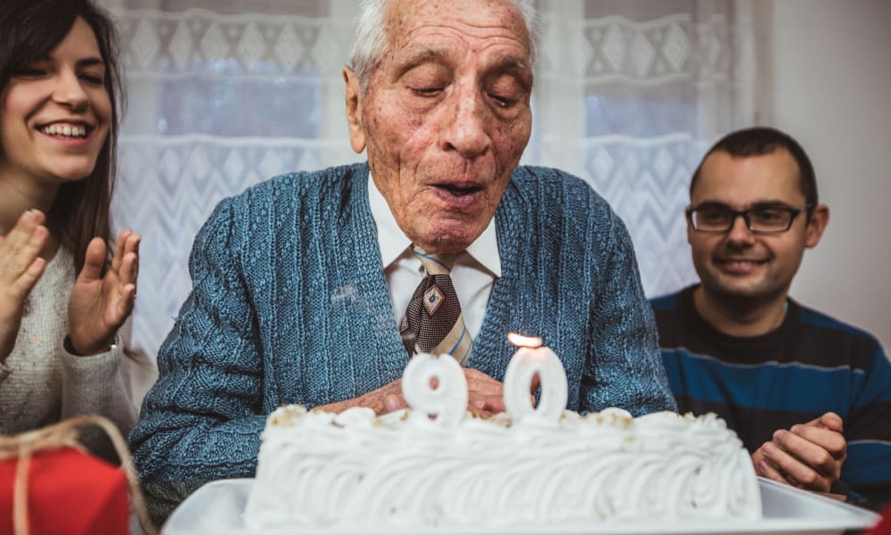 Someone celebrating their 90th birthday at Randall Residence of Centerville in Centerville, Ohio