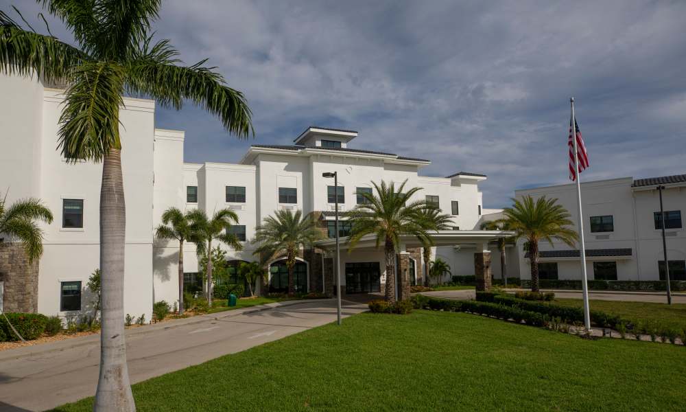 Exterior of the apartments at Keystone Place at Beachwalk in Fort Myers, Florida