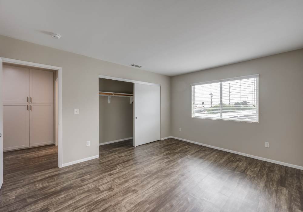 Unfurnished bedroom at Chatham Village in Tustin, California, 